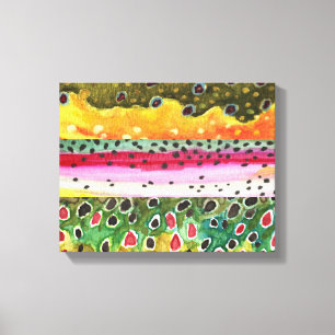 Snygg Trout Art Canvastryck