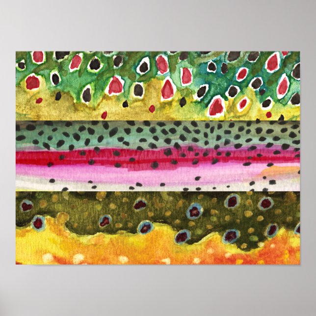 Snygg Trout Art Poster (Framsidan)