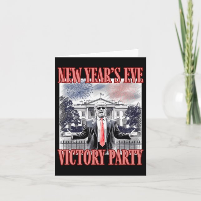 Snygg Trump nyårsafton segersfest fyrverkerier  Kort (Framsida)