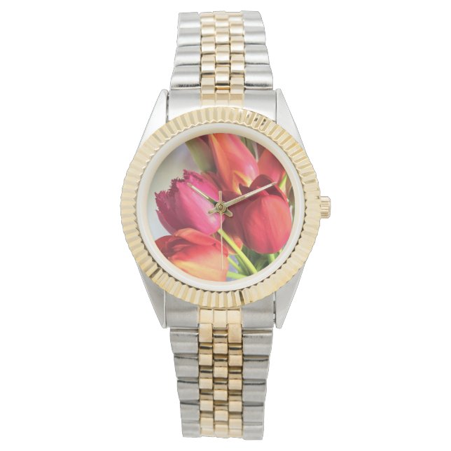Snygg Tulip Bouquet Armbandsur (Framsida)