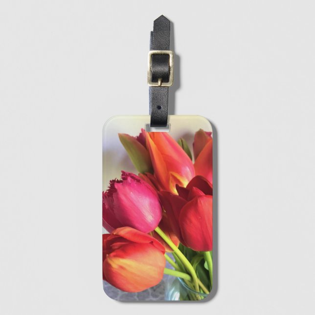 Snygg Tulip Bouquet Bagagebricka (Framsida vertikal)