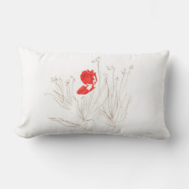 Snygg tulpaner i vinden och regnet dekorativ kudde