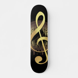 Snygg tunna - Guld Mini Skateboard Bräda 18,5 Cm