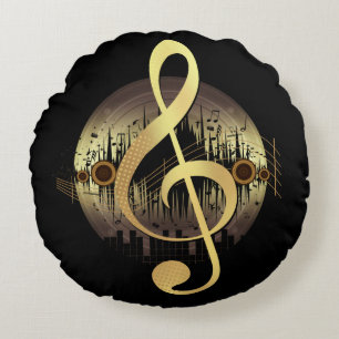 Snygg tunna - Guld Rund Kudde