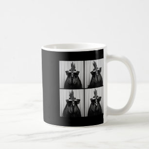 Snygg Tupp Som Bär Solglasögon Rolig Fotobås Chic Kaffemugg