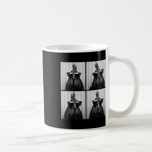 Snygg Tupp Som Bär Solglasögon Rolig Fotobås Chic Kaffemugg (Höger)