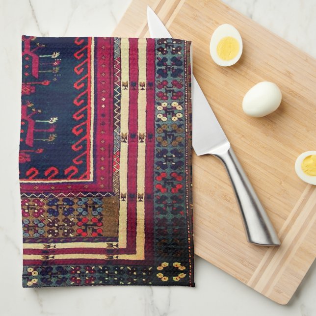 Snygg turkisk traditionell matta kökshandduk (Vikt i Fjärdedel)