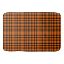 Snygg tvillradrad rutig orange svart designmönster