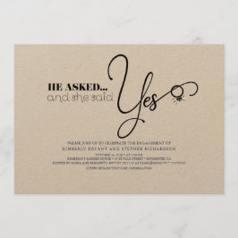 Snygg typografi Cute Modern Förlovningsfest Inbjudningar