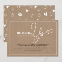 Snygg typografi Cute Modern Förlovningsfest