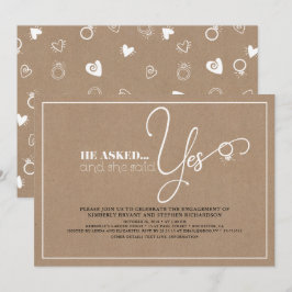 Snygg typografi Cute Modern Förlovningsfest Inbjudningar