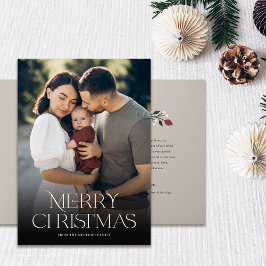 Snygg typografi God Jul Foto Helgkort