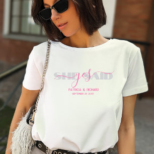 Snygg typografi Hon sa ja T Shirt