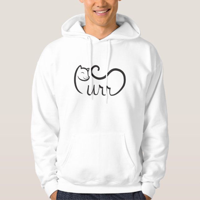 Snygg typografi SVART Hoodie (Framsida)