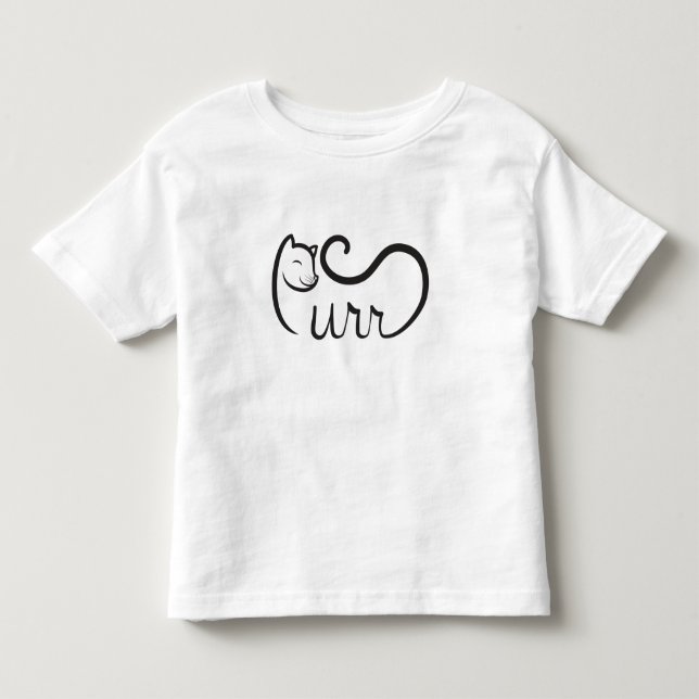 Snygg typografi SVART T Shirt (Framsida)