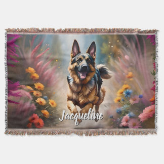 Snygg tysk Shepherd Hund Filt