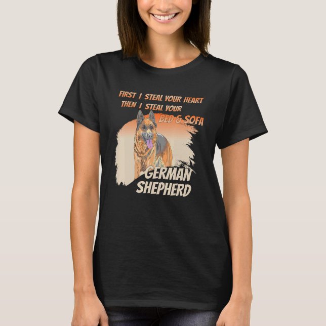 Snygg tysk shepherd t shirt (Framsida)