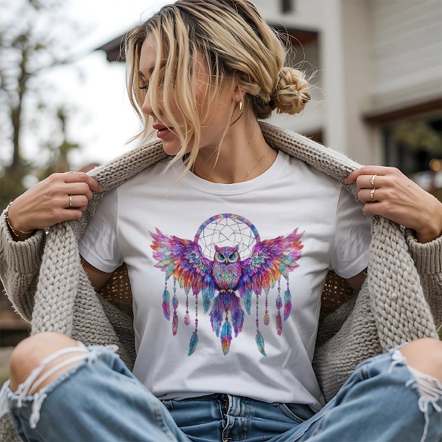 Snygg Uggla Dream Catcher T Shirt (Skapare uppladdad)