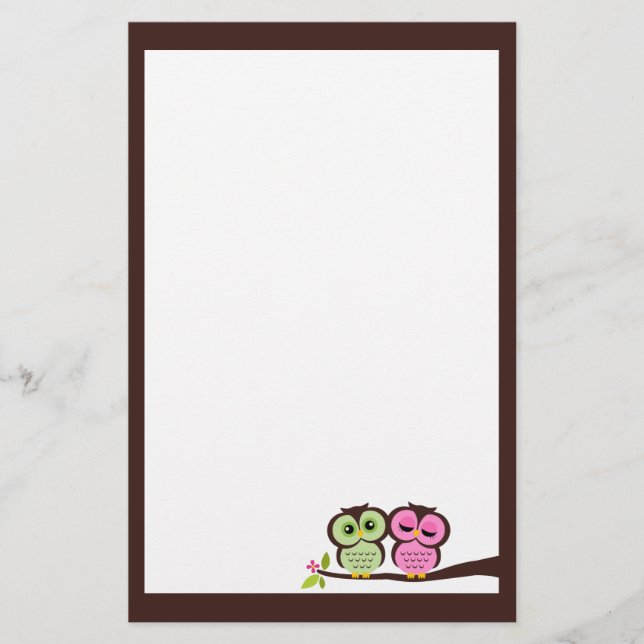 Snygg Uggla Stationery Brevpapper (Framsida)