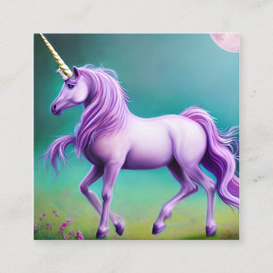 Snygg Unicorn Horse Graphic Fyrkantigt Visitkort