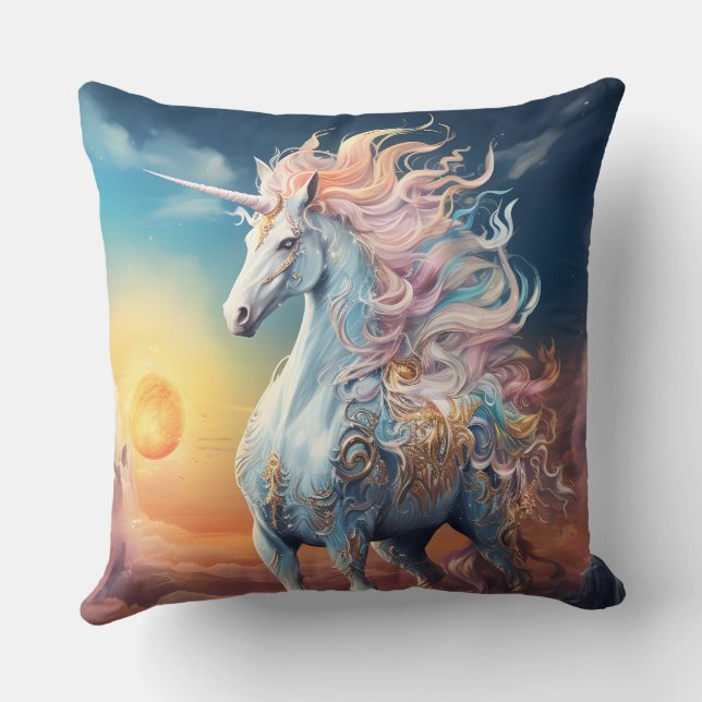 Snygg Unicorn Kudde (Baksida)