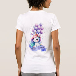Snygg Unicorn med Balloons Morsa T-Shirt
