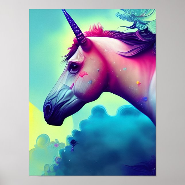 Snygg Unicorn Poster (Framsidan)