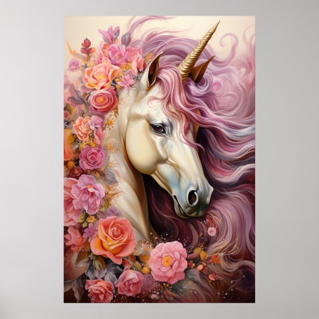 Snygg Unicorn Poster (Framsidan)