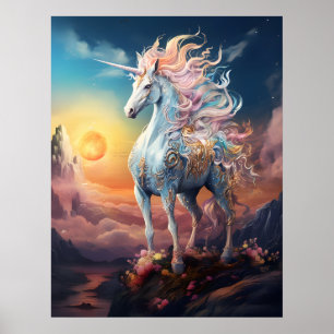 Snygg Unicorn Poster