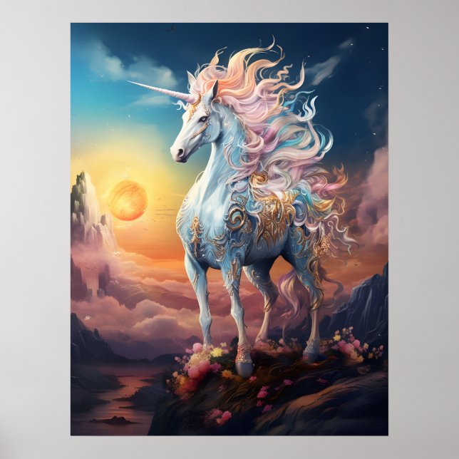 Snygg Unicorn Poster (Framsidan)