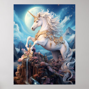 Snygg Unicorn Poster