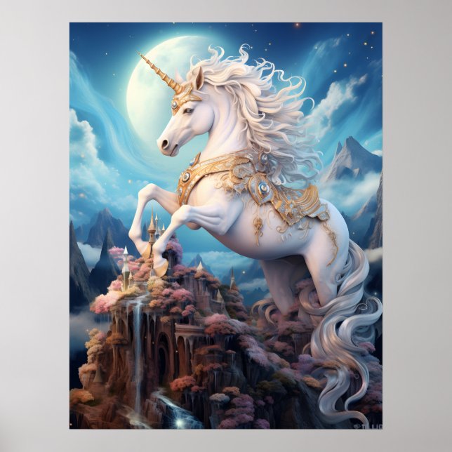 Snygg Unicorn Poster (Framsidan)