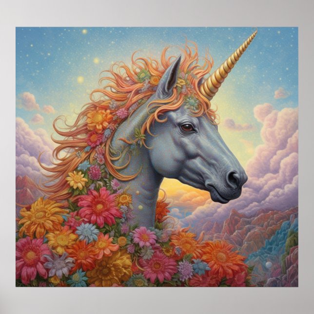 Snygg Unicorn Poster (Framsidan)