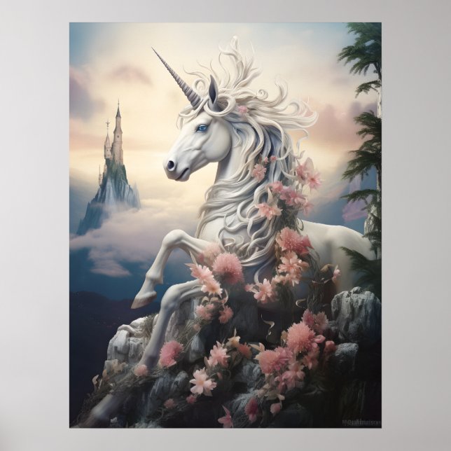 Snygg Unicorn Poster (Framsidan)