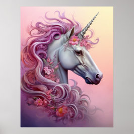 Snygg Unicorn Poster