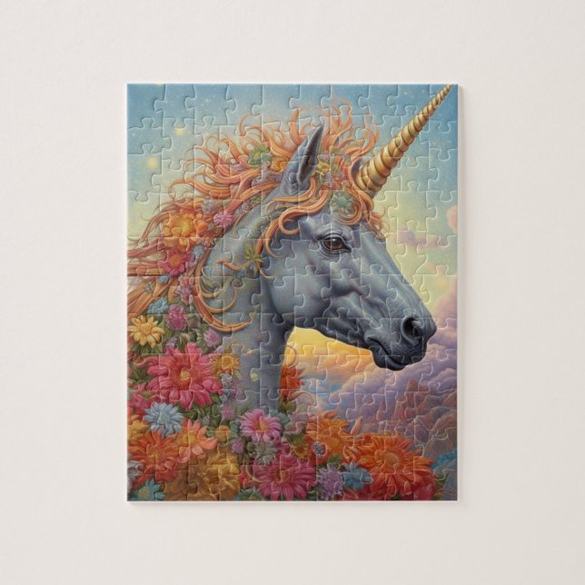 Snygg Unicorn Pussel (Vertikal)