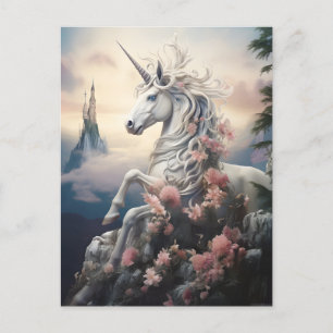 Snygg Unicorn Vykort