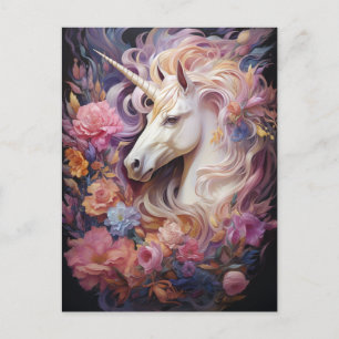 Snygg Unicorn Vykort
