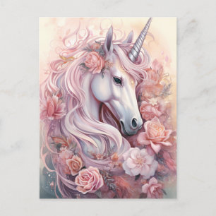Snygg Unicorn Vykort