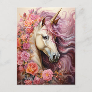Snygg Unicorn Vykort