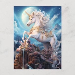 Snygg Unicorn Vykort