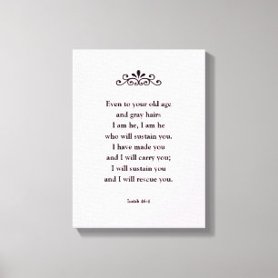 Snygg uppmuntrande Scripture Bible Verse Isaiah Canvastryck