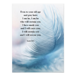 Snygg uppmuntrande skrift Bible Verse Isaiah Fototryck