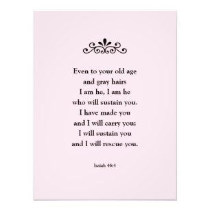 Snygg uppmuntrande skrift Bible Verse Isaiah Fototryck