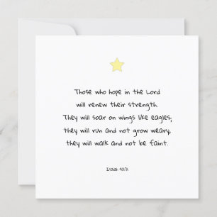 Snygg uppmuntrande skript Bible Verse-citat Julkort