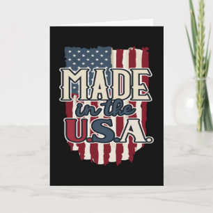 Snygg USA-flaggdesign Tillverkad i USA Kort