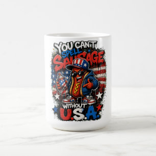 Snygg USA Hot Dog Graffiti Streetwear T-shirt Kaffemugg
