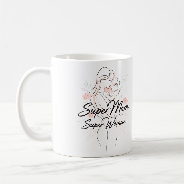 Snygg utformning av Toppen Mamma Kaffemugg (Vänster)