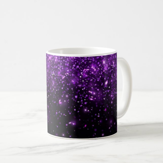 Snygg utskrift av Lila Glitter Kaffemugg (Framsida höger)