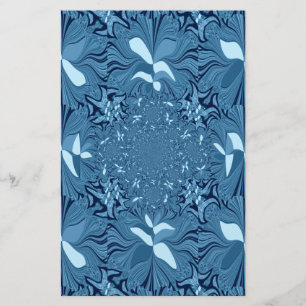 Snygg, vackert iridescent blue, mönster sömlös. brevpapper